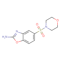 Chemical structure of 5-(morpholine-4-sulfonyl)-1,3-benzoxazol-2-amine - CSSB00000700589