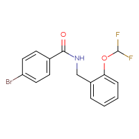 Chemical structure of 4-bromo-N-{[2-(difluoromethoxy)phenyl]methyl}benzamide - CSSB00105758452