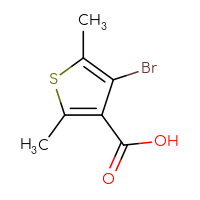 Chemical structure of 4-bromo-2,5-dimethylthiophene-3-carboxylic acid - CSSB00010184803