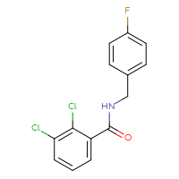 Chemical structure of 2,3-dichloro-N-[(4-fluorophenyl)methyl]benzamide - CSSB00104405635