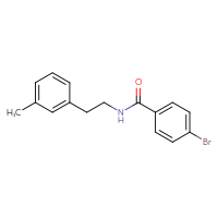 Chemical structure of 4-bromo-N-[2-(3-methylphenyl)ethyl]benzamide - CSSB00003285591