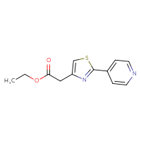 Chemical structure of ethyl 2-[2-(pyridin-4-yl)-1,3-thiazol-4-yl]acetate - CSSB00000287306