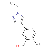 Chemical structure of [5-(1-ethyl-1H-pyrazol-4-yl)-2-methylphenyl]methanol - CSSB01586325140