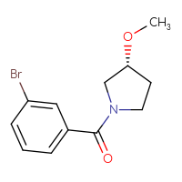Chemical structure of (3R)-1-(3-bromobenzoyl)-3-methoxypyrrolidine - CSSB00022816260