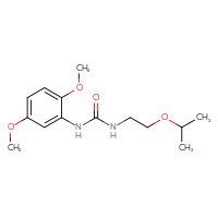Chemical structure of 1-(2,5-dimethoxyphenyl)-3-[2-(propan-2-yloxy)ethyl]urea - CSSB02031210120