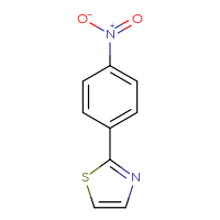 Chemical structure of 2-(4-nitrophenyl)-1,3-thiazole - CSSB00011332443