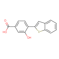 Chemical structure of 4-(1-benzothiophen-2-yl)-3-hydroxybenzoic acid - CSSB00055591647