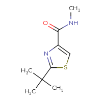 Chemical structure of 2-tert-butyl-N-methyl-1,3-thiazole-4-carboxamide - CSSB00016026869