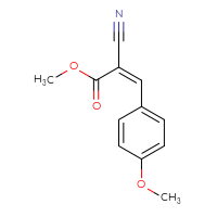 Chemical structure of methyl (2Z)-2-cyano-3-(4-methoxyphenyl)prop-2-enoate - CSSB00047050394