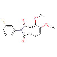 Chemical structure of 2-(3-fluorophenyl)-4,5-dimethoxy-2,3-dihydro-1H-isoindole-1,3-dione - CSSB00027259725