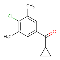 Chemical structure of (4-chloro-3,5-dimethylphenyl)(cyclopropyl)methanone - CSSB00015694525