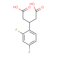 Chemical structure of 3-(2,4-difluorophenyl)pentanedioic acid - CSSB00020627067