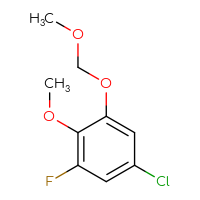 Chemical structure of 5-chloro-1-fluoro-2-methoxy-3-(methoxymethoxy)benzene - CSSB17477301949