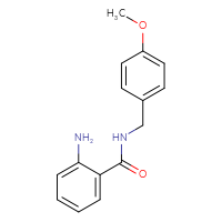 Chemical structure of 2-amino-N-[(4-methoxyphenyl)methyl]benzamide - CSSB00000753125