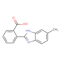 Chemical structure of 2-(6-methyl-1H-1,3-benzodiazol-2-yl)benzoic acid - CSSB00000552006