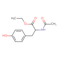 Chemical structure of ethyl 2-acetamido-3-(4-hydroxyphenyl)propanoate - CSSB00020657507