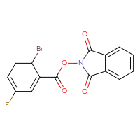 Chemical structure of 1,3-dioxo-2,3-dihydro-1H-isoindol-2-yl 2-bromo-5-fluorobenzoate - CSSB00114079148