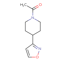 Chemical structure of 1-[4-(1,2-oxazol-3-yl)piperidin-1-yl]ethan-1-one - CSSB00134633358