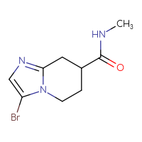 Chemical structure of 3-bromo-N-methyl-5H,6H,7H,8H-imidazo[1,2-a]pyridine-7-carboxamide - CSSB02268892822