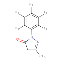Chemical structure of 3-methyl-1-[(2,3,4,5,6-²H₅)phenyl]-4,5-dihydro-1H-pyrazol-5-one - CSSB00160473313