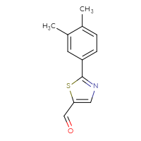Chemical structure of 2-(3,4-dimethylphenyl)-1,3-thiazole-5-carbaldehyde - CSSB00011446803