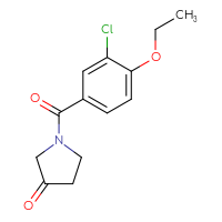 Chemical structure of 1-(3-chloro-4-ethoxybenzoyl)pyrrolidin-3-one - CSSB21531598769