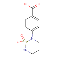 Chemical structure of 4-(1,1-dioxo-1λ⁶,2,6-thiadiazinan-2-yl)benzoic acid - CSSB00137314705