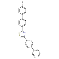 Chemical structure of 4-{[1,1'-biphenyl]-4-yl}-2-{4'-methyl-[1,1'-biphenyl]-4-yl}-1,3-thiazole - CSSB00103158199