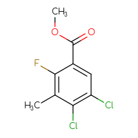 Chemical structure of methyl 4,5-dichloro-2-fluoro-3-methylbenzoate - CSSB03439809299