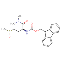 Chemical structure of (9H-fluoren-9-yl)methyl N-[(1S)-1-(dimethylcarbamoyl)-3-methanesulfinylpropyl]carbamate - CSSB00919222113