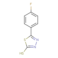 Chemical structure of 5-(4-fluorophenyl)-1,3,4-thiadiazole-2-thiol - CSSB00012662161