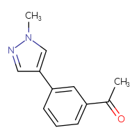 Chemical structure of 1-[3-(1-methyl-1H-pyrazol-4-yl)phenyl]ethan-1-one - CSSB00011400095