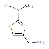 Chemical structure of 4-(aminomethyl)-N,N-dimethyl-1,3-thiazol-2-amine - CSSB00000762358