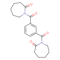 Chemical structure of 1-[3-(2-oxoazepane-1-carbonyl)benzoyl]azepan-2-one - CSSB00016989835