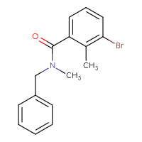 Chemical structure of N-benzyl-3-bromo-N,2-dimethylbenzamide - CSSB00012298320