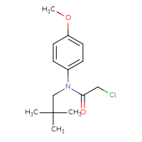 Chemical structure of 2-chloro-N-(2,2-dimethylpropyl)-N-(4-methoxyphenyl)acetamide - CSSB00020650290