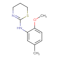 Chemical structure of N-(2-methoxy-5-methylphenyl)-5,6-dihydro-4H-1,3-thiazin-2-amine - CSSB00000260939