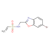 Chemical structure of N-[(6-bromo-1,3-benzoxazol-2-yl)methyl]ethene-1-sulfonamide - CSSB21332164323