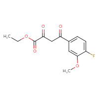 Chemical structure of ethyl 4-(4-fluoro-3-methoxyphenyl)-2,4-dioxobutanoate - CSSB20504694037