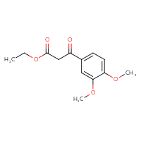 Chemical structure of ethyl 3-(3,4-dimethoxyphenyl)-3-oxopropanoate - CSSB00000313508