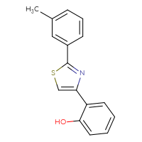 Chemical structure of 2-[2-(3-methylphenyl)-1,3-thiazol-4-yl]phenol - CSSB00161153367