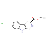 Chemical structure of ethyl (3S)-1H,2H,3H,4H,9H-pyrido[3,4-b]indole-3-carboxylate hydrochloride - CSSB00138436691