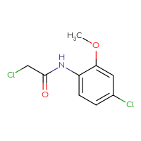 Chemical structure of 2-chloro-N-(4-chloro-2-methoxyphenyl)acetamide - CSSB00000037612