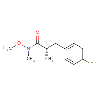 Chemical structure of (2S)-3-(4-fluorophenyl)-N-methoxy-N,2-dimethylpropanamide - CSSB21151595404