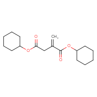 Chemical structure of dicyclohexyl 2-methylidenebutanedioate - CSSB00121570749