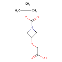 Chemical structure of 2-({1-[(tert-butoxy)carbonyl]azetidin-3-yl}oxy)acetic acid - CSSB00000766641