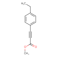 Chemical structure of methyl 3-(4-ethylphenyl)prop-2-ynoate - CSSB00012100225