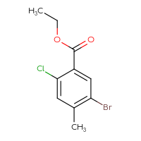 Chemical structure of ethyl 5-bromo-2-chloro-4-methylbenzoate - CSSB00014124671
