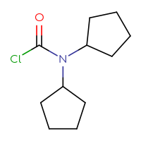 Chemical structure of N,N-dicyclopentylcarbamoyl chloride - CSSB06256240001