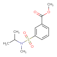 Chemical structure of methyl 3-[methyl(propan-2-yl)sulfamoyl]benzoate - CSSB02006034405